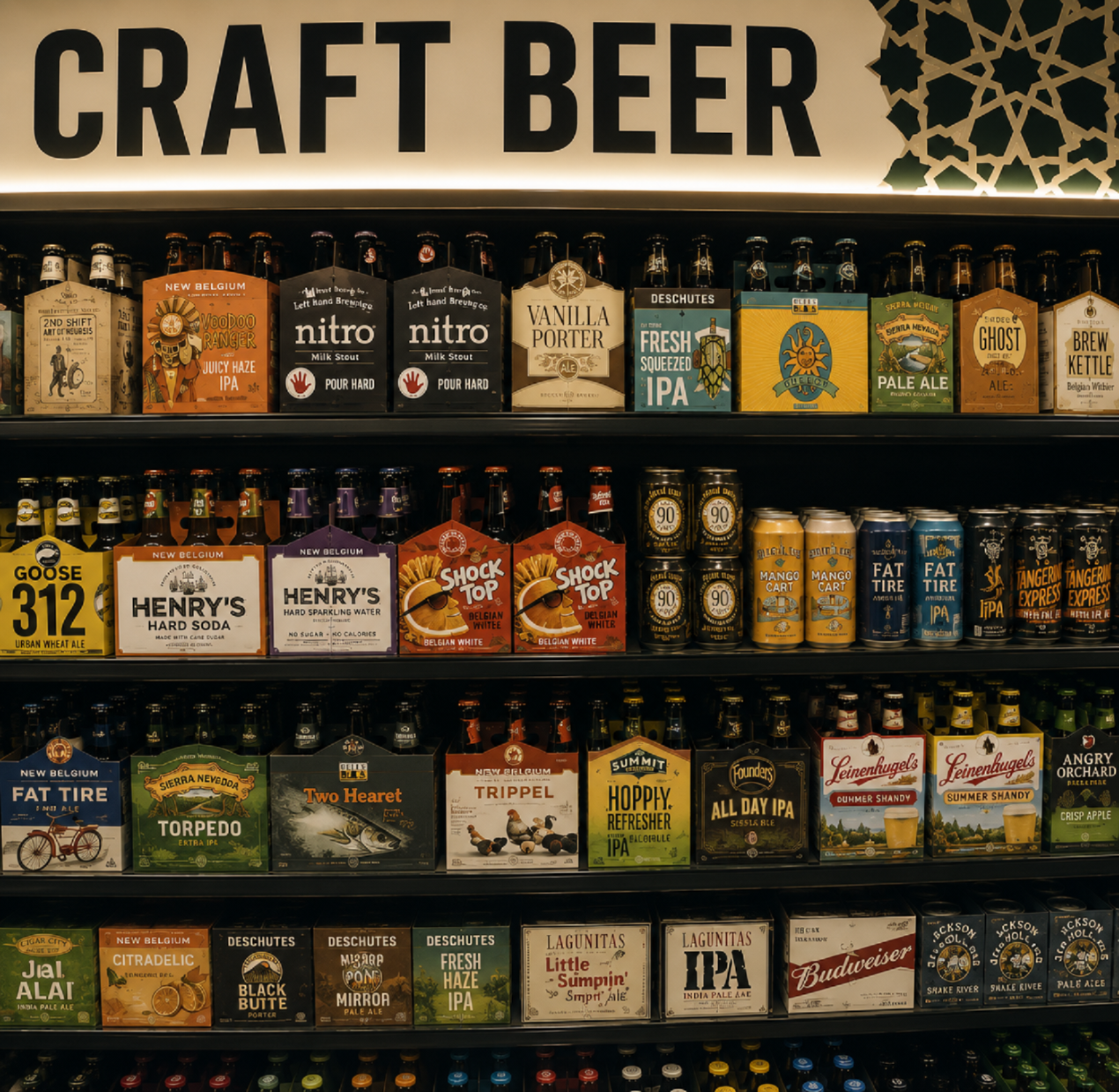 Riverside Liquor Store interior with shelves of bottles